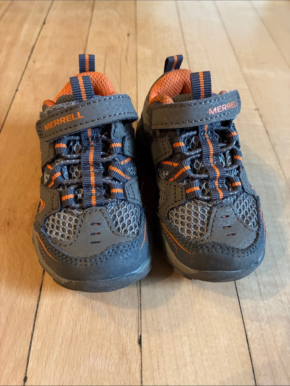 Merrell Kids Gray and Orange Active Trail Sneakers